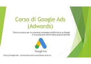 schema promozione AdWords e Google Ads