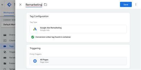 tag remarketing google ads integrazione analytics (8 parole)