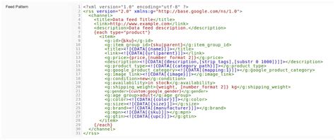 Schema spiegazione Google Shopping (feed XML/ TXT)