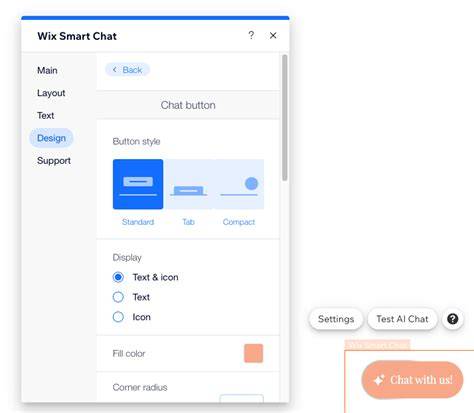 Impostazioni di modifica in Wix (schemi visivi)