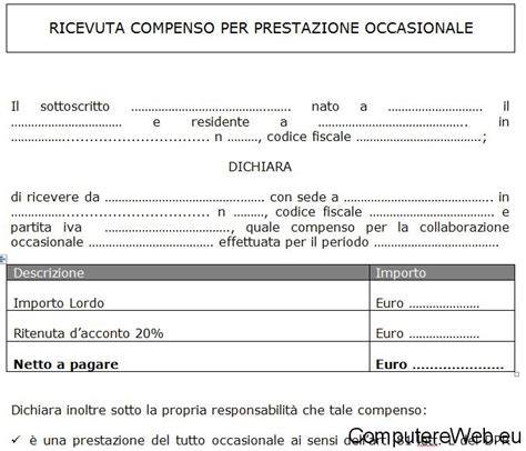 ricevuta sponsorizzazione occasionale infografica