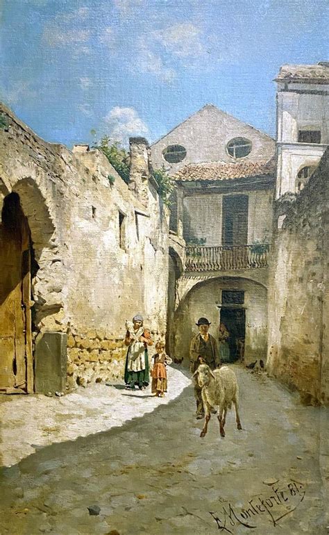 immagine descrittiva della scena familiare in cortile rustico