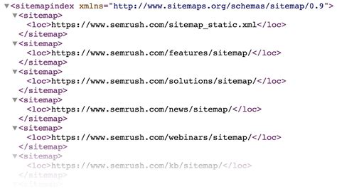 struttura sitemap XML (schematica)