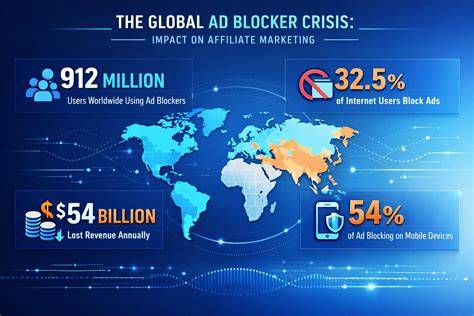 Infografica sui blocchi pubblicitari e adblockers
