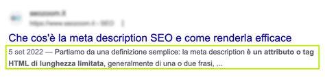 Inferenza: esempio di meta description efficace