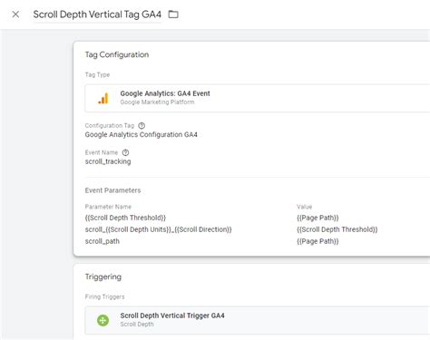 GA4 scroll depth reporting