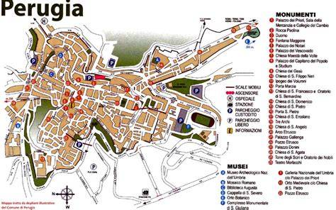 mappa storica dell'Arco Etrusco Perugia