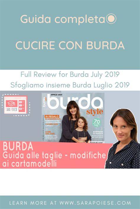 Guida visuale abbinamento taglie Burda