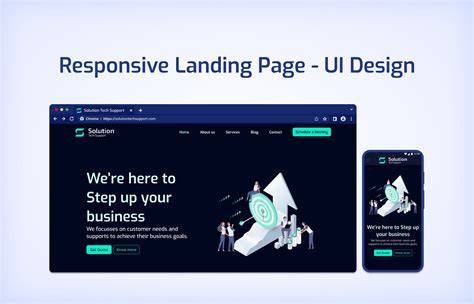 layout landing page mobili responsive